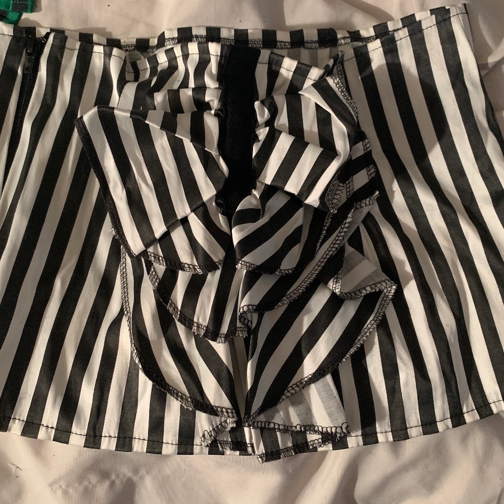 Gothic Victorian Stripe inspired mini skirt
